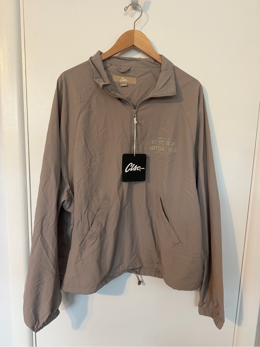 CLSC Men's Taupe Half-Zip Windbreaker Jacket
